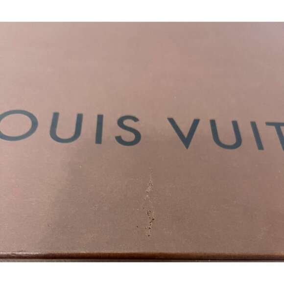Louis Vuitton Empty Chocolate Brown Box Large 17W x 14D x 4.5H Storage Display - Picture 16 of 16